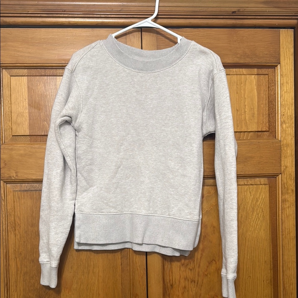 Zella Light Heather Grey Crew Neck Sweatshirt Soft Cotton Blend XXS